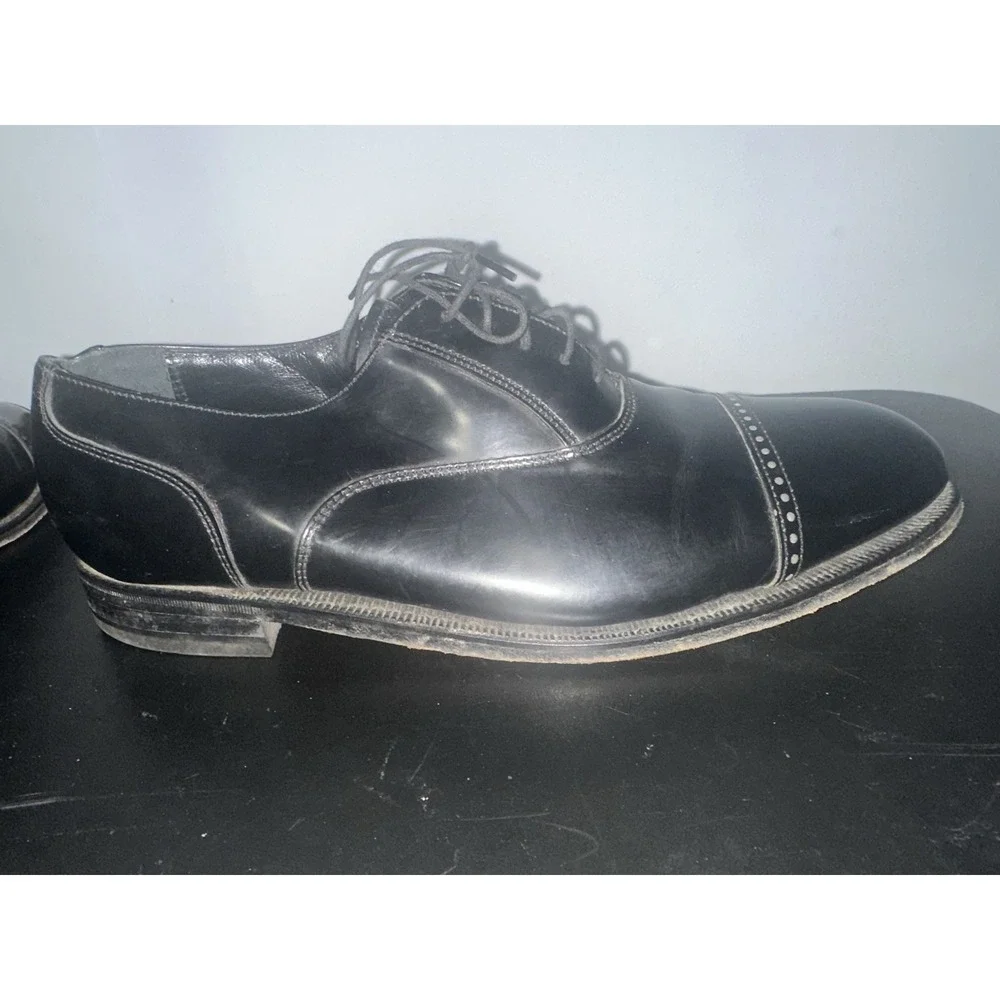 Florsheim Black Leather Dress Shoes Mens  Lexington Cap Toe Oxford 20382 Size 9